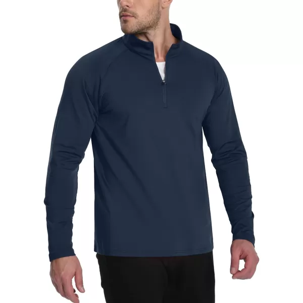 TACVASEN Men's Quarter Zip Pullover Fleece Lined Long Sleeve 1/4 Zip Golf Shirt Athletic Running Fishing Sweatshirts