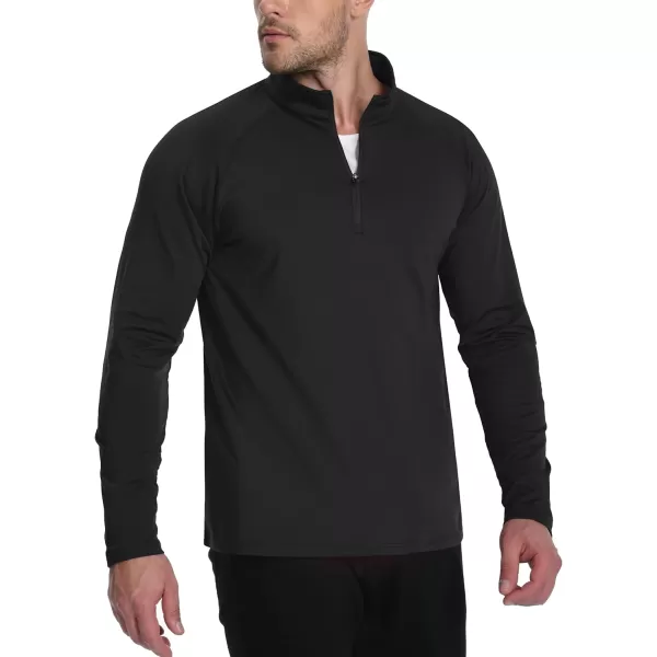 TACVASEN Men's Quarter Zip Pullover Fleece Lined Long Sleeve 1/4 Zip Golf Shirt Athletic Running Fishing Sweatshirts