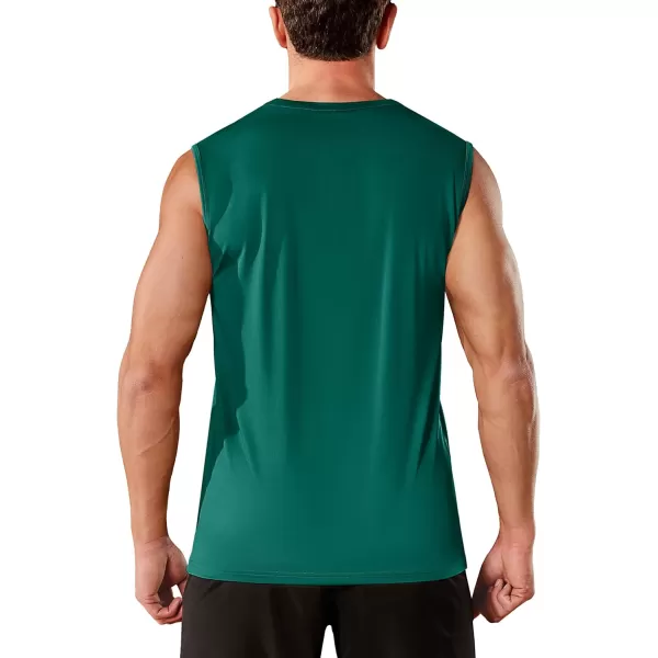 TACVASEN Men's Quick Dry Tank Top UPF 50+ Sun Protection Sleeveless Shirts Gym Workout Beach Athletic Muscle Shirts