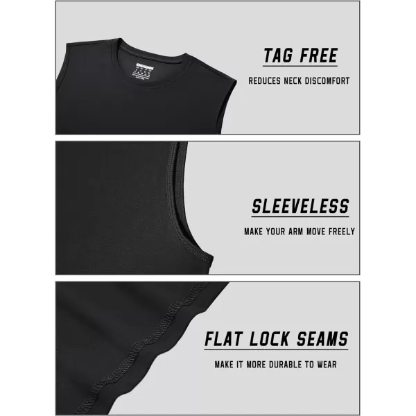 TACVASEN Men's Quick Dry Tank Top UPF 50+ Sun Protection Sleeveless Shirts Gym Workout Beach Athletic Muscle Shirts