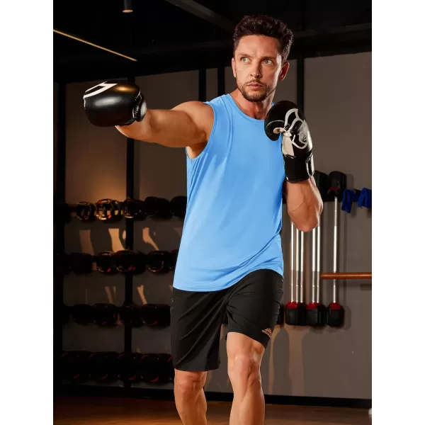 TACVASEN Men's Quick Dry Tank Top UPF 50+ Sun Protection Sleeveless Shirts Gym Workout Beach Athletic Muscle Shirts