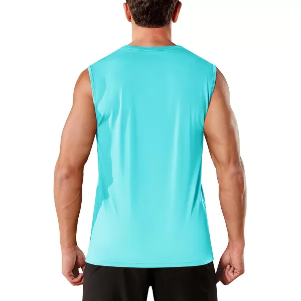 TACVASEN Men's Quick Dry Tank Top UPF 50+ Sun Protection Sleeveless Shirts Gym Workout Beach Athletic Muscle Shirts