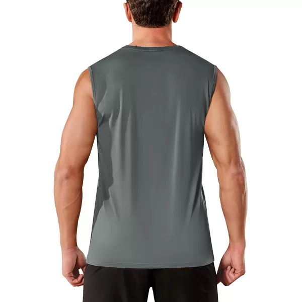 TACVASEN Men's Quick Dry Tank Top UPF 50+ Sun Protection Sleeveless Shirts Gym Workout Beach Athletic Muscle Shirts