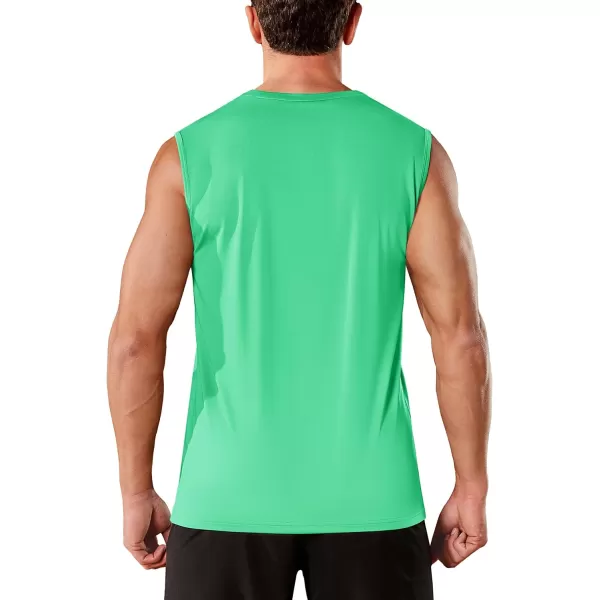 TACVASEN Men's Quick Dry Tank Top UPF 50+ Sun Protection Sleeveless Shirts Gym Workout Beach Athletic Muscle Shirts