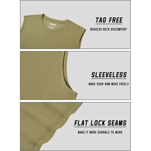 TACVASEN Men's Quick Dry Tank Top UPF 50+ Sun Protection Sleeveless Shirts Gym Workout Beach Athletic Muscle Shirts