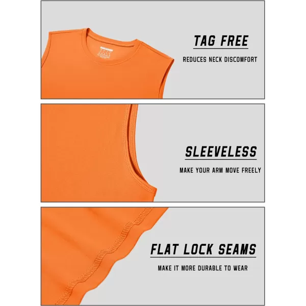 TACVASEN Men's Quick Dry Tank Top UPF 50+ Sun Protection Sleeveless Shirts Gym Workout Beach Athletic Muscle Shirts