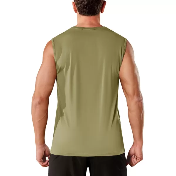 TACVASEN Men's Quick Dry Tank Top UPF 50+ Sun Protection Sleeveless Shirts Gym Workout Beach Athletic Muscle Shirts