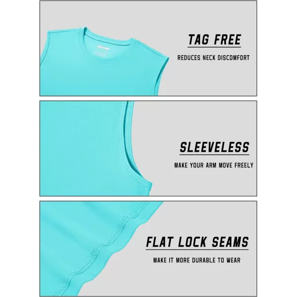 TACVASEN Men's Quick Dry Tank Top UPF 50+ Sun Protection Sleeveless Shirts Gym Workout Beach Athletic Muscle Shirts