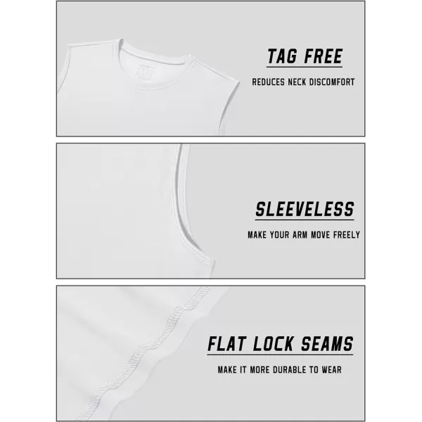 TACVASEN Men's Quick Dry Tank Top UPF 50+ Sun Protection Sleeveless Shirts Gym Workout Beach Athletic Muscle Shirts