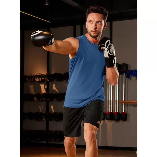 TACVASEN Men's Quick Dry Tank Top UPF 50+ Sun Protection Sleeveless Shirts Gym Workout Beach Athletic Muscle Shirts