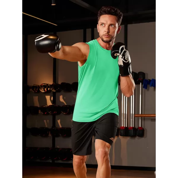 TACVASEN Men's Quick Dry Tank Top UPF 50+ Sun Protection Sleeveless Shirts Gym Workout Beach Athletic Muscle Shirts