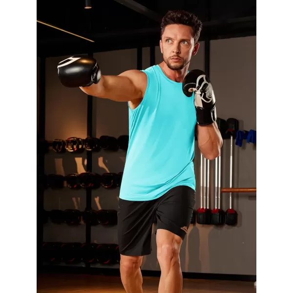 TACVASEN Men's Quick Dry Tank Top UPF 50+ Sun Protection Sleeveless Shirts Gym Workout Beach Athletic Muscle Shirts