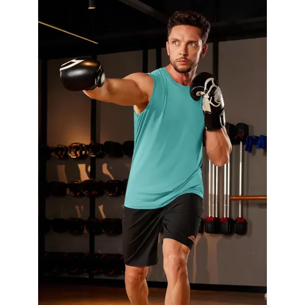 TACVASEN Men's Quick Dry Tank Top UPF 50+ Sun Protection Sleeveless Shirts Gym Workout Beach Athletic Muscle Shirts