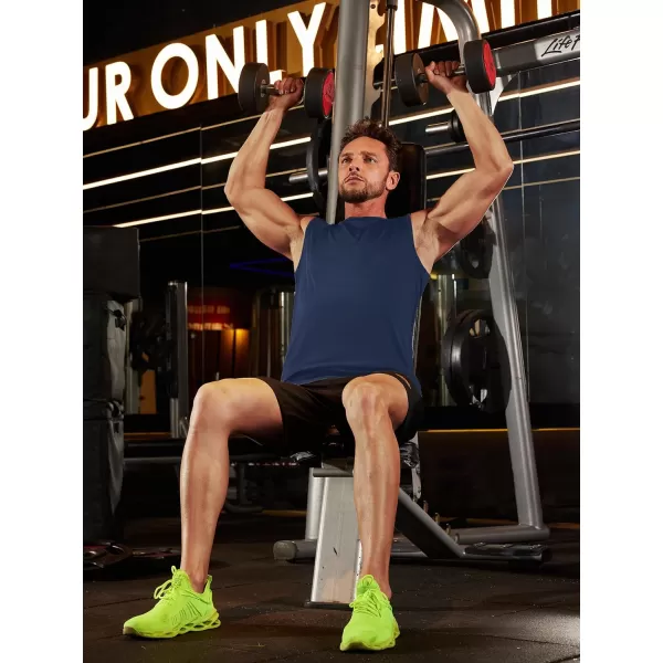 TACVASEN Men's Quick Dry Tank Top UPF 50+ Sun Protection Sleeveless Shirts Gym Workout Beach Athletic Muscle Shirts