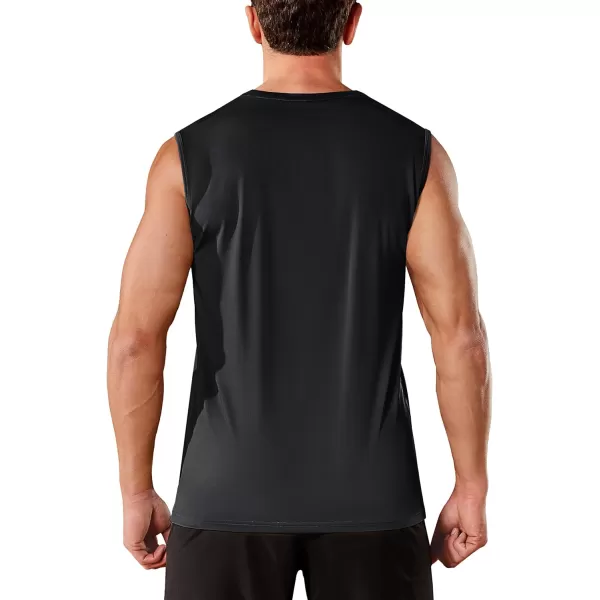 TACVASEN Men's Quick Dry Tank Top UPF 50+ Sun Protection Sleeveless Shirts Gym Workout Beach Athletic Muscle Shirts