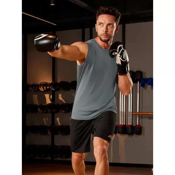 TACVASEN Men's Quick Dry Tank Top UPF 50+ Sun Protection Sleeveless Shirts Gym Workout Beach Athletic Muscle Shirts