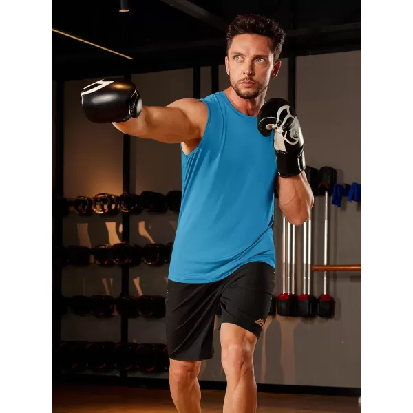 TACVASEN Men's Quick Dry Tank Top UPF 50+ Sun Protection Sleeveless Shirts Gym Workout Beach Athletic Muscle Shirts