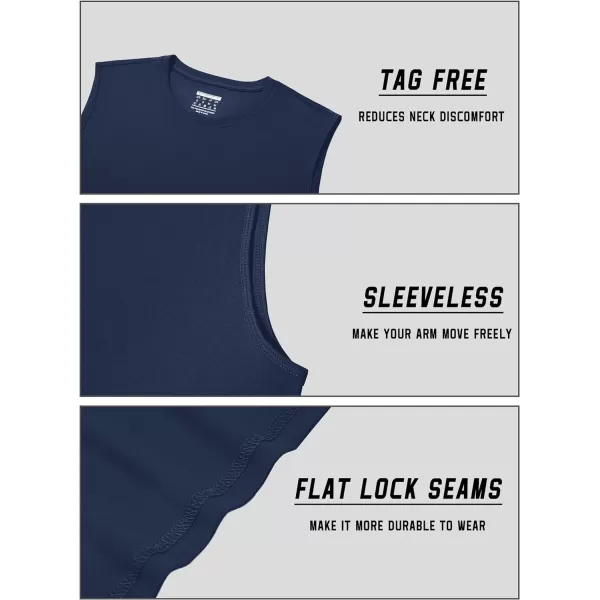 TACVASEN Men's Quick Dry Tank Top UPF 50+ Sun Protection Sleeveless Shirts Gym Workout Beach Athletic Muscle Shirts