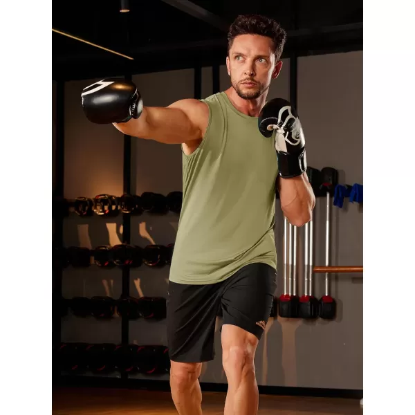 TACVASEN Men's Quick Dry Tank Top UPF 50+ Sun Protection Sleeveless Shirts Gym Workout Beach Athletic Muscle Shirts