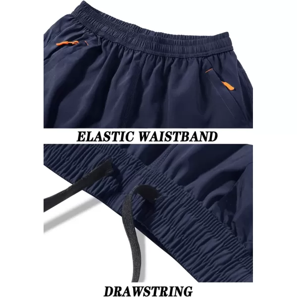 TACVASEN Men's Shorts Quick Dry Breathable Running Workout Jogging Shorts Gym Training Shorts with 3 Zipper Pockets