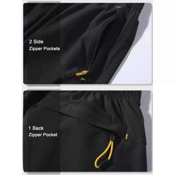 TACVASEN Men's Shorts Quick Dry Breathable Running Workout Jogging Shorts Gym Training Shorts with 3 Zipper Pockets
