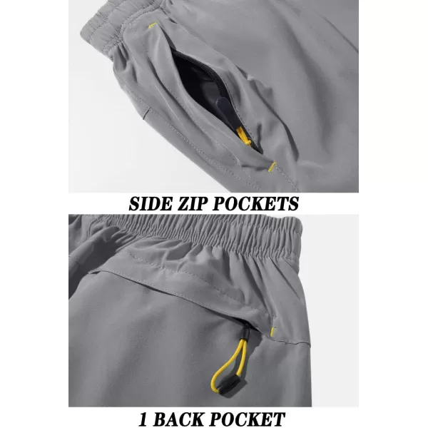 TACVASEN Men's Shorts Quick Dry Breathable Running Workout Jogging Shorts Gym Training Shorts with 3 Zipper Pockets