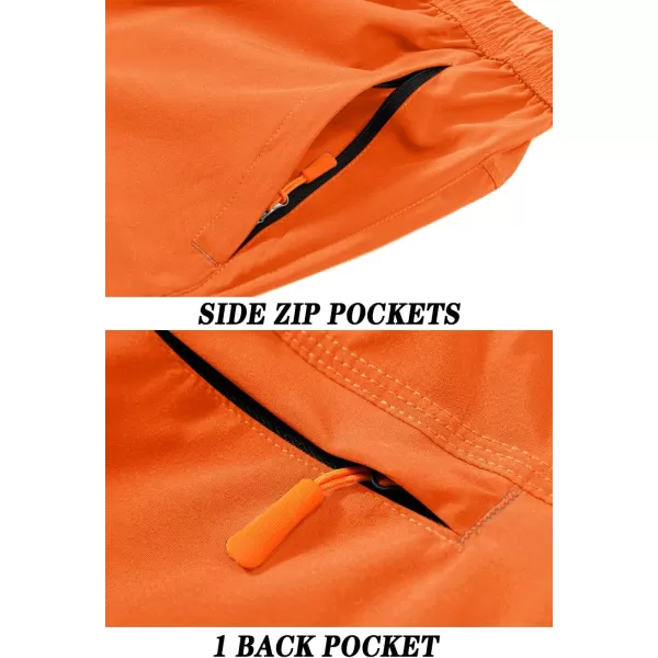 TACVASEN Men's Shorts Quick Dry Breathable Running Workout Jogging Shorts Gym Training Shorts with 3 Zipper Pockets