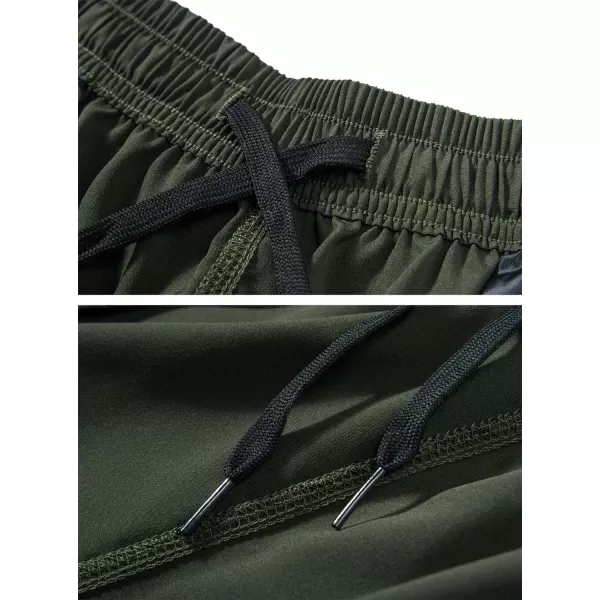 TACVASEN Men's Shorts Quick Dry Breathable Running Workout Jogging Shorts Gym Training Shorts with 3 Zipper Pockets