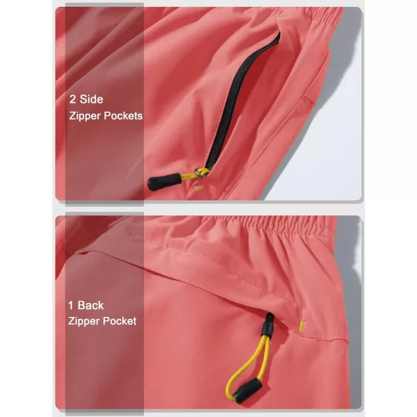 TACVASEN Men's Shorts Quick Dry Breathable Running Workout Jogging Shorts Gym Training Shorts with 3 Zipper Pockets