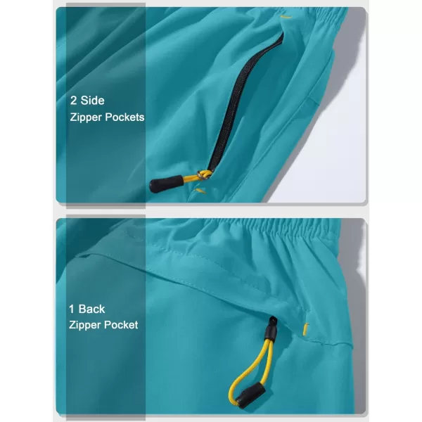 TACVASEN Men's Shorts Quick Dry Breathable Running Workout Jogging Shorts Gym Training Shorts with 3 Zipper Pockets