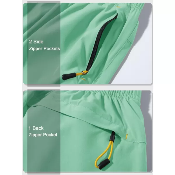 TACVASEN Men's Shorts Quick Dry Breathable Running Workout Jogging Shorts Gym Training Shorts with 3 Zipper Pockets