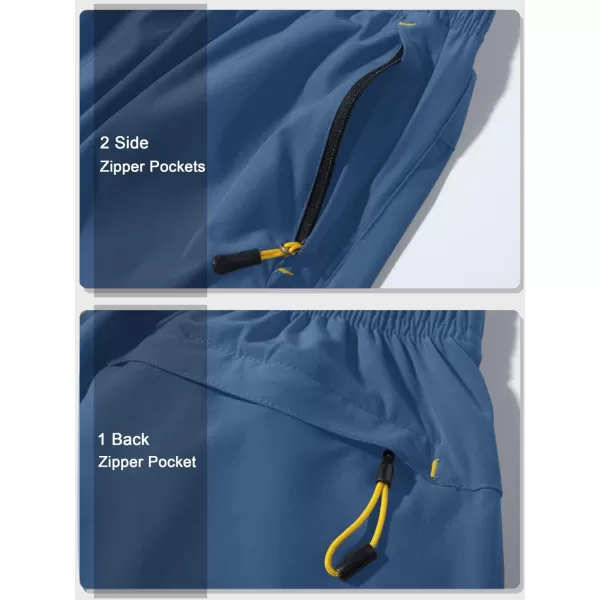 TACVASEN Men's Shorts Quick Dry Breathable Running Workout Jogging Shorts Gym Training Shorts with 3 Zipper Pockets