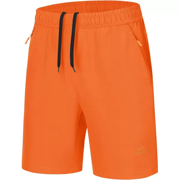 TACVASEN Men's Shorts Quick Dry Breathable Running Workout Jogging Shorts Gym Training Shorts with 3 Zipper Pockets