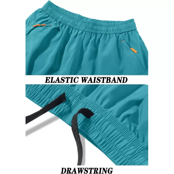 TACVASEN Men's Shorts Quick Dry Breathable Running Workout Jogging Shorts Gym Training Shorts with 3 Zipper Pockets