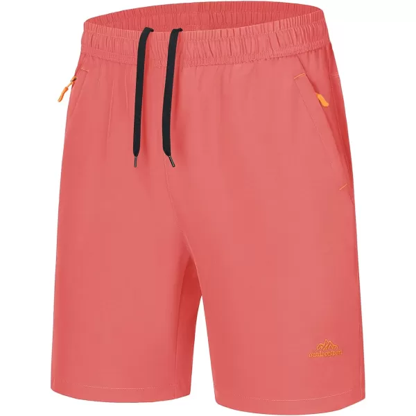 TACVASEN Men's Shorts Quick Dry Breathable Running Workout Jogging Shorts Gym Training Shorts with 3 Zipper Pockets