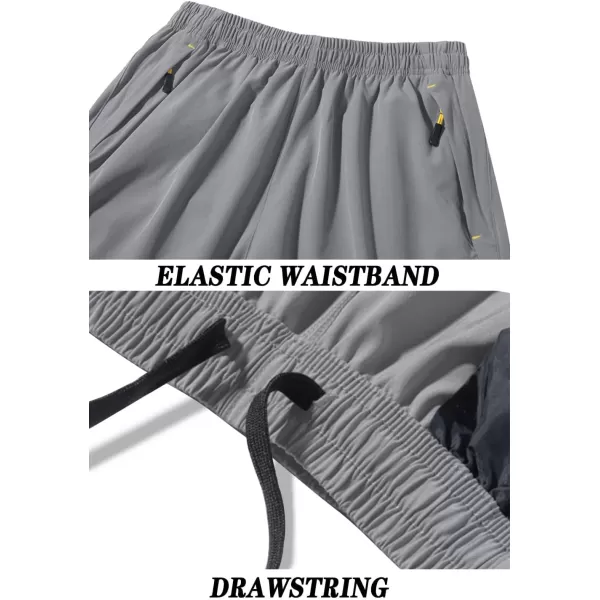 TACVASEN Men's Shorts Quick Dry Breathable Running Workout Jogging Shorts Gym Training Shorts with 3 Zipper Pockets
