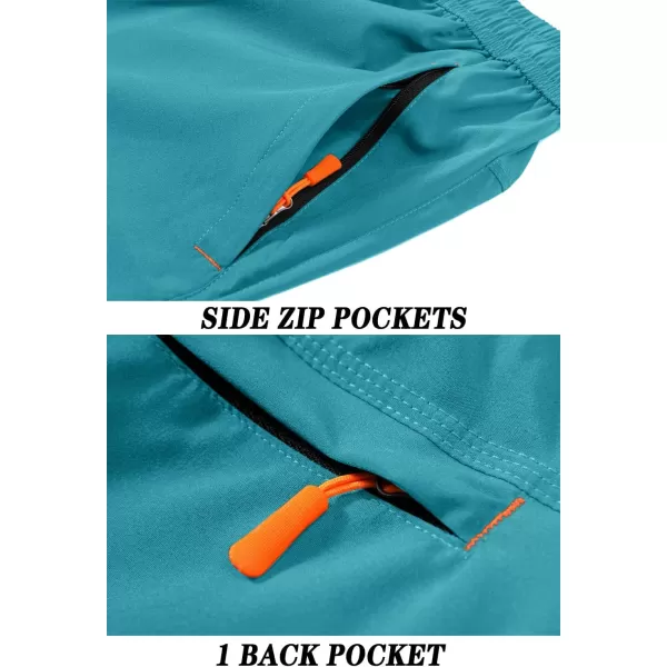 TACVASEN Men's Shorts Quick Dry Breathable Running Workout Jogging Shorts Gym Training Shorts with 3 Zipper Pockets