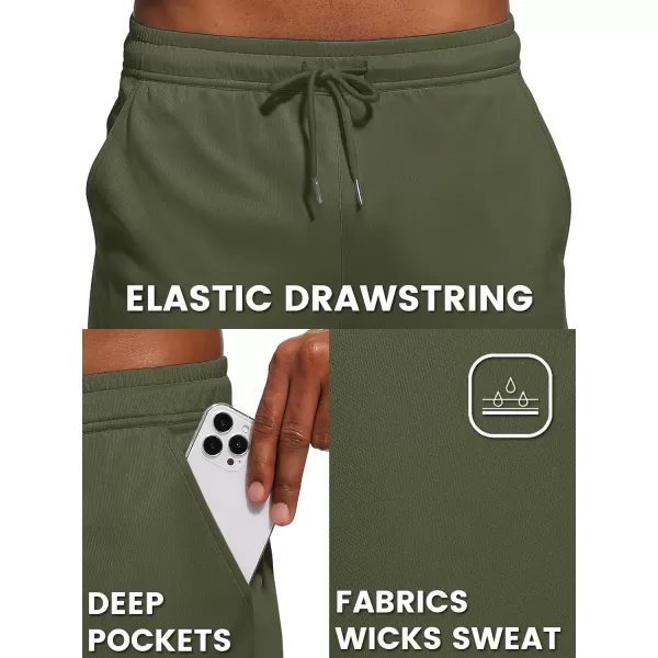TACVASEN Men's Sweatpants Joggers Workout Athletic Lightweight Elastic Waist Outdoor Pants Tapered Running with Pockets