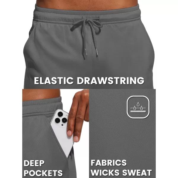 TACVASEN Men's Sweatpants Joggers Workout Athletic Lightweight Elastic Waist Outdoor Pants Tapered Running with Pockets