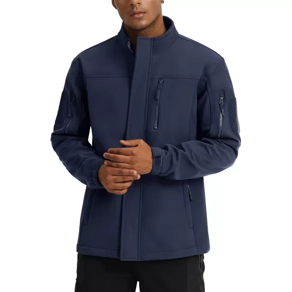 TACVASEN Men's Tactical Jackets Water Resistant Softshell Jacket Fleece Lined Hiking Training Coat