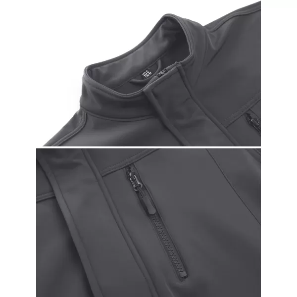 TACVASEN Men's Tactical Jackets Water Resistant Softshell Jacket Fleece Lined Hiking Training Coat