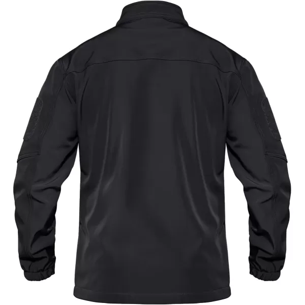 TACVASEN Men's Tactical Jackets Water Resistant Softshell Jacket Fleece Lined Hiking Training Coat