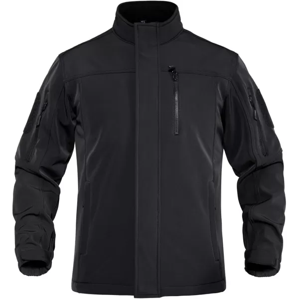 TACVASEN Men's Tactical Jackets Water Resistant Softshell Jacket Fleece Lined Hiking Training Coat