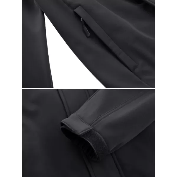 TACVASEN Men's Tactical Jackets Water Resistant Softshell Jacket Fleece Lined Hiking Training Coat