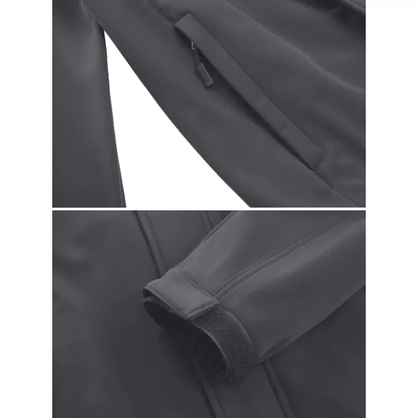 TACVASEN Men's Tactical Jackets Water Resistant Softshell Jacket Fleece Lined Hiking Training Coat