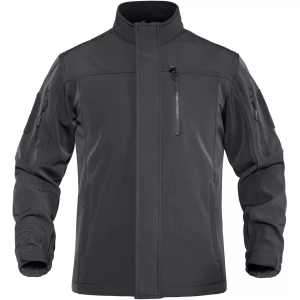 TACVASEN Men's Tactical Jackets Water Resistant Softshell Jacket Fleece Lined Hiking Training Coat