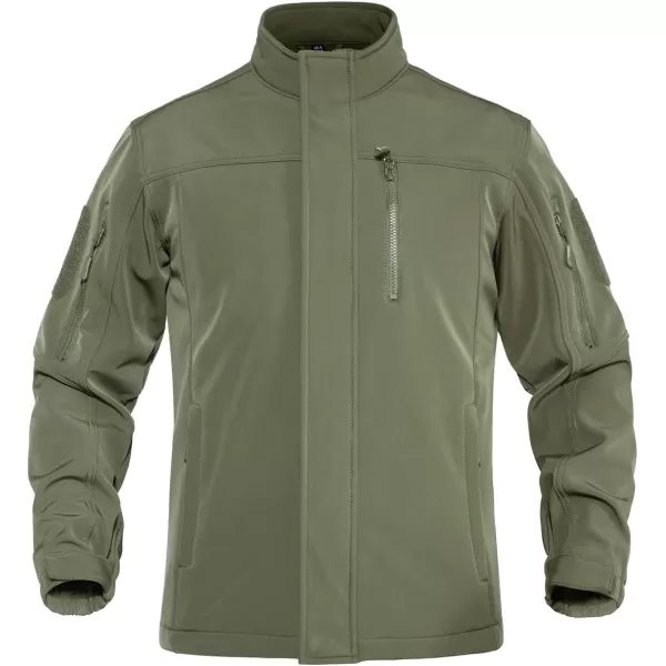 TACVASEN Men's Tactical Jackets Water Resistant Softshell Jacket Fleece Lined Hiking Training Coat