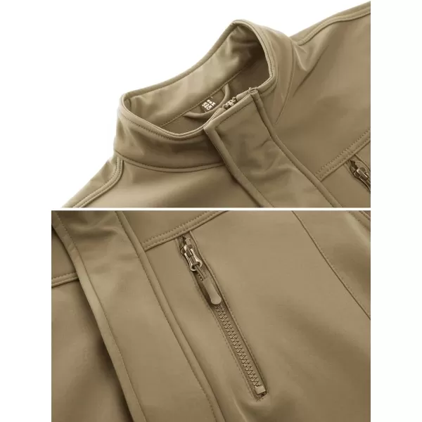 TACVASEN Men's Tactical Jackets Water Resistant Softshell Jacket Fleece Lined Hiking Training Coat