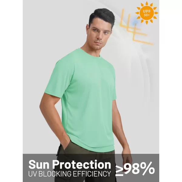 TACVASEN Men's UPF 50+ Sun Protection Shirts Quick Dry Short Sleeves Rash Guard Swim Shirts