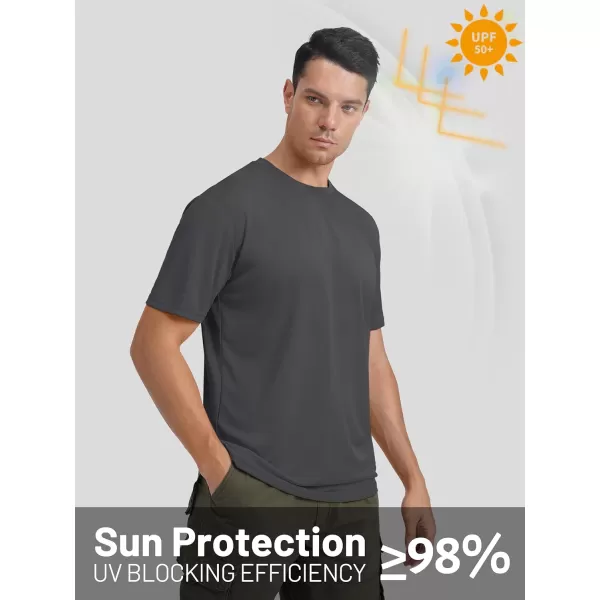 TACVASEN Men's UPF 50+ Sun Protection Shirts Quick Dry Short Sleeves Rash Guard Swim Shirts